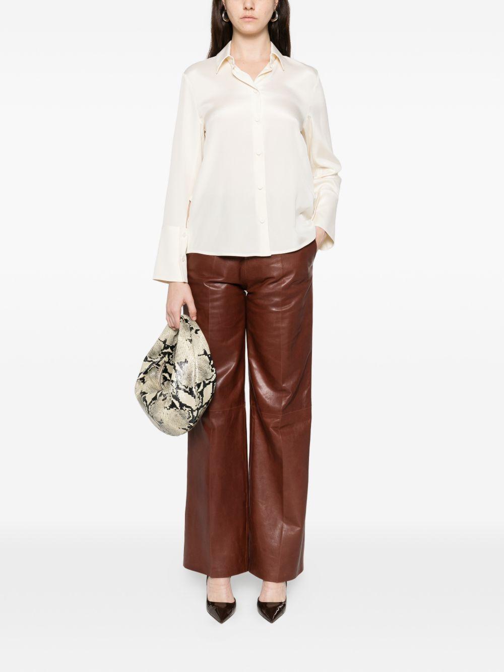 MAX MARA Camicia avorio 'Mxpvoliera' in pura seta 