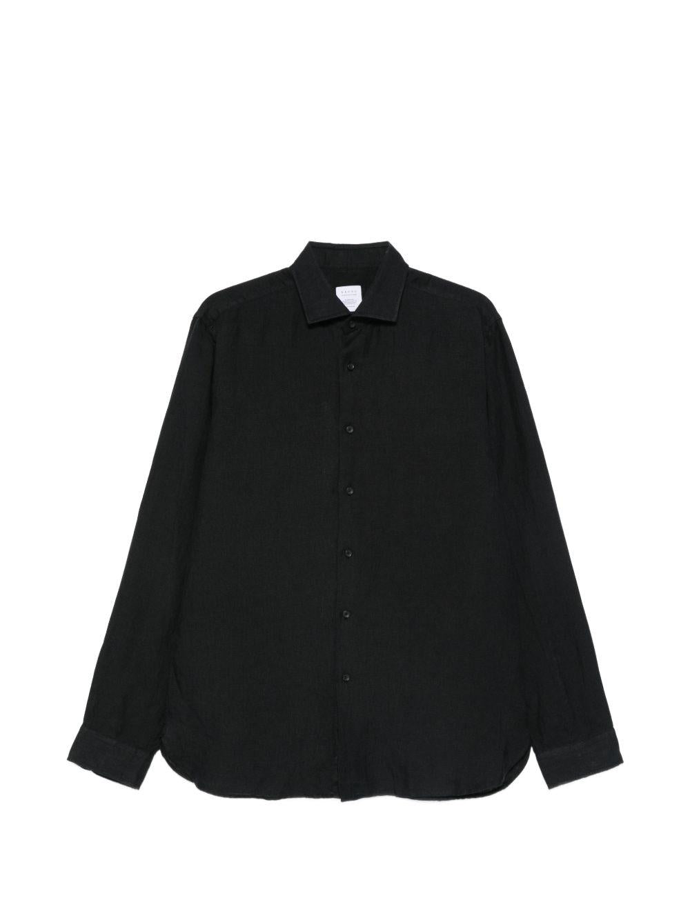 XACUS Camicia a maniche lunghe nera 