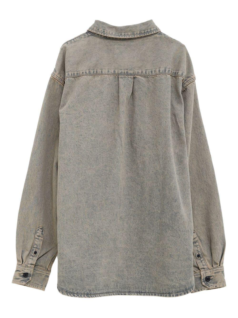 CARHARTT WIP Camicia over realizzata in denim di cotone sabbiato 