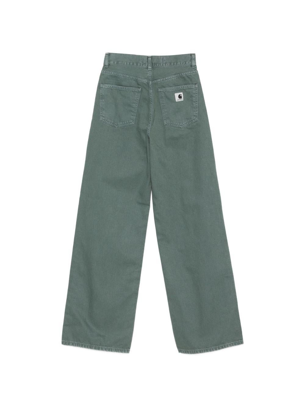 CARHARTT WIP Pantaloni verde scuro con tasche laterali 