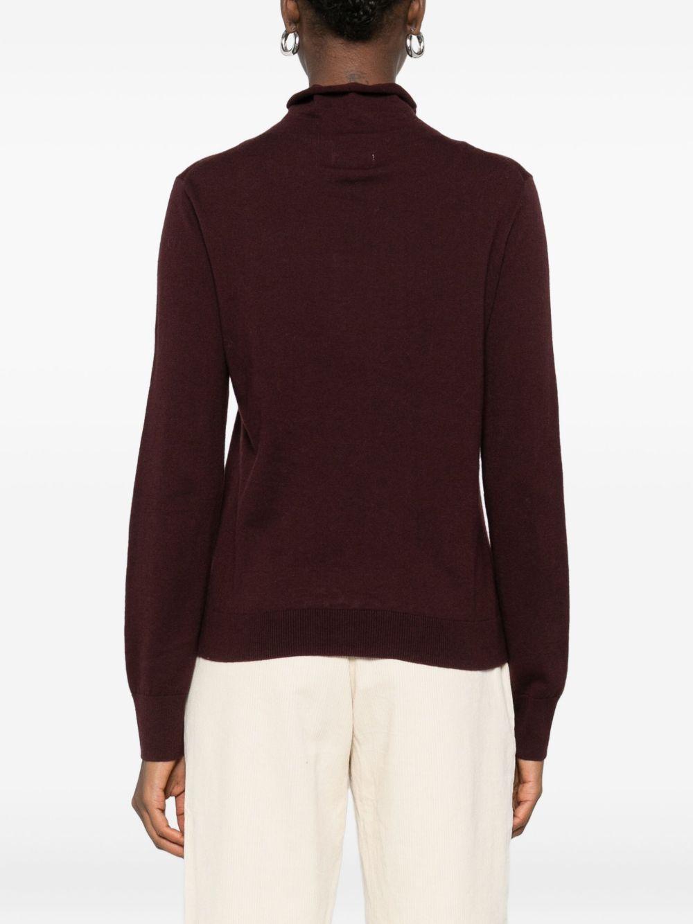YERSE Maglia Joni a collo alto in misto lana e cotone 