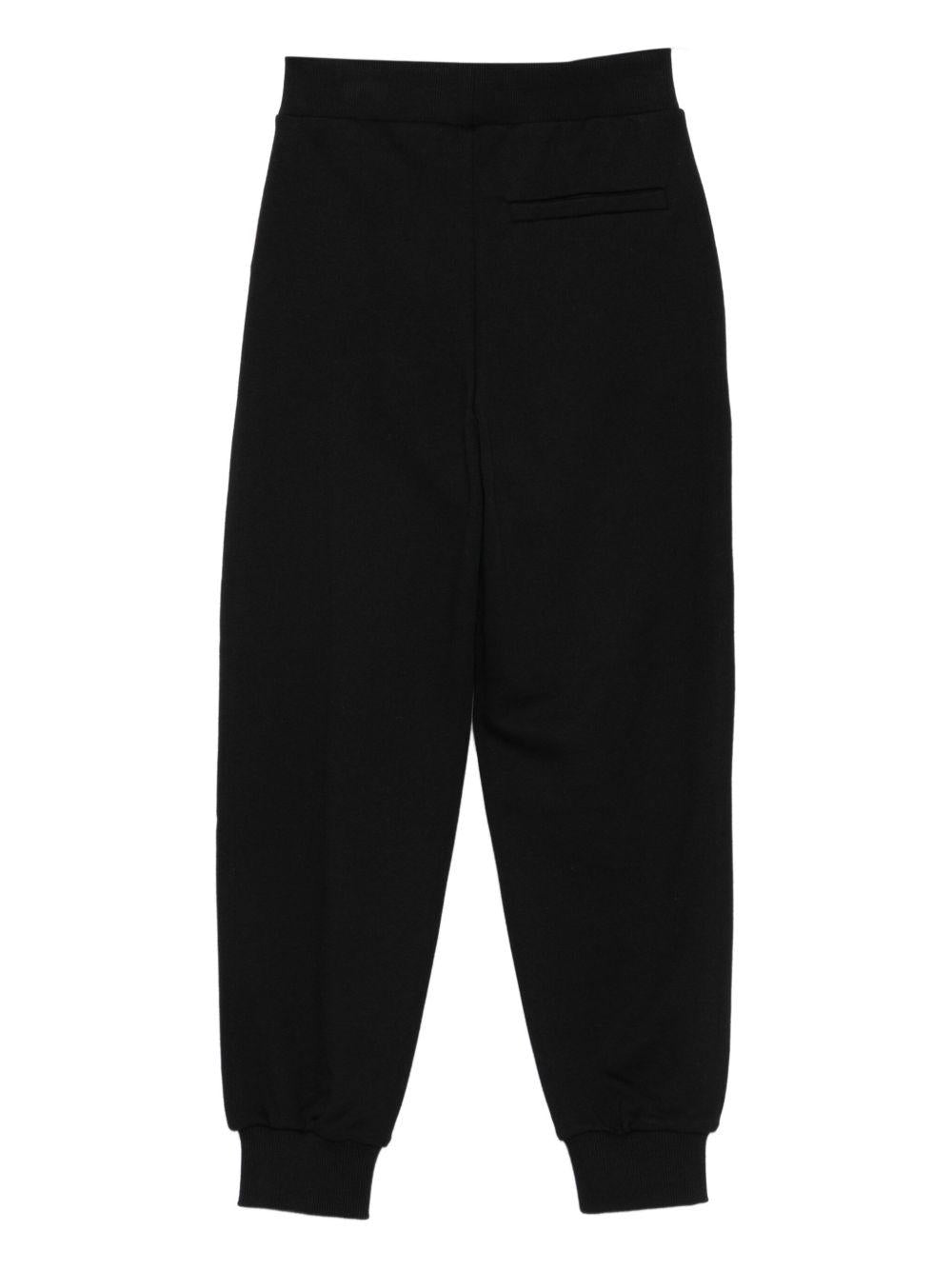 BALMAIN Pantaloni sportivi tuta in cotone nero 