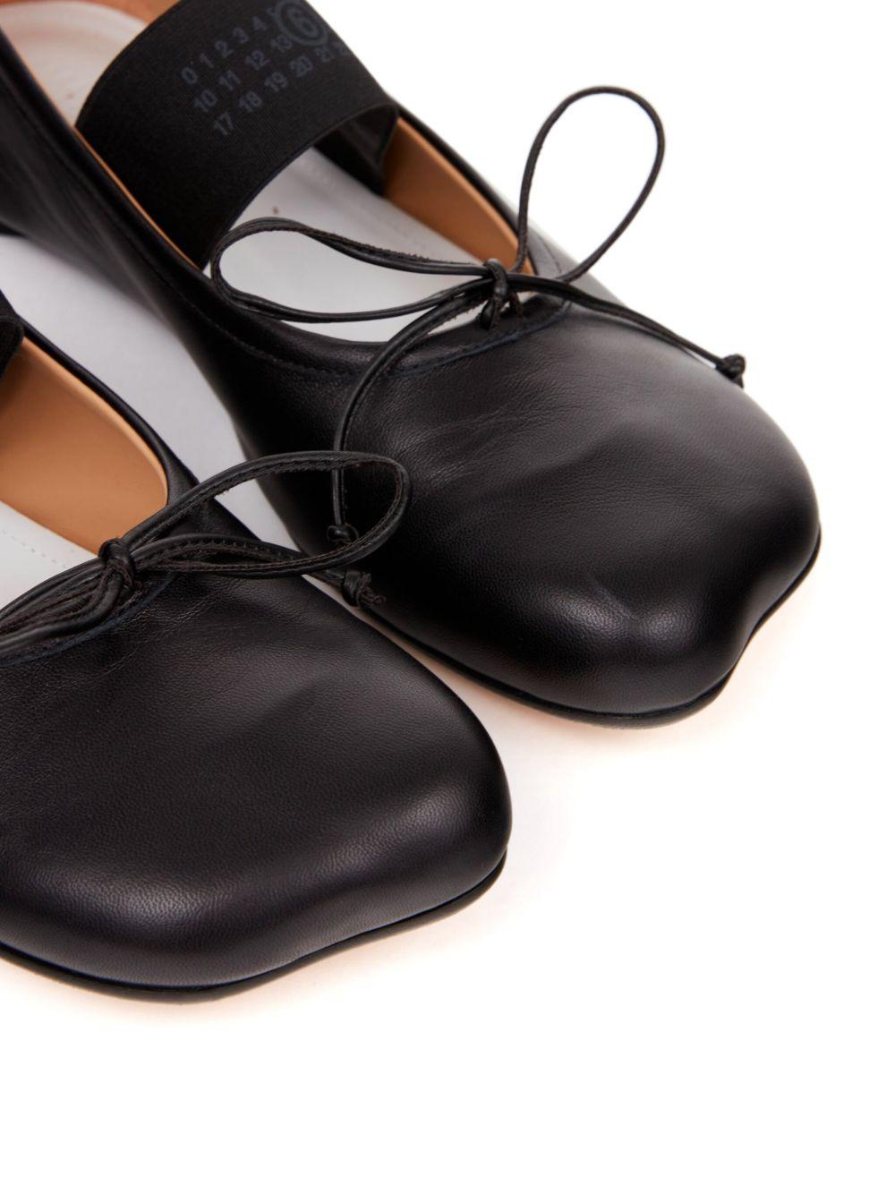 MM6 MAISON MARGIELA Ballerine Anatomic nere con grafica numerica 