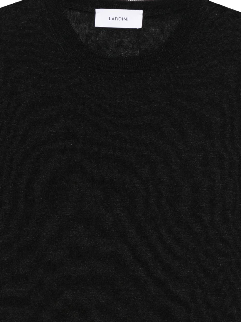 LARDINI T-shirt girocollo in cotone e lino beige 