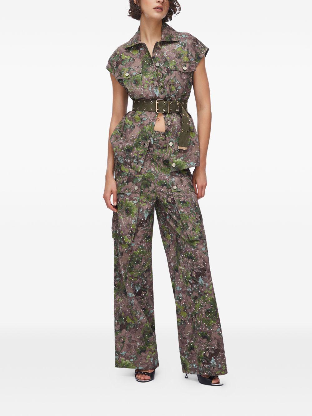 LIUJO Pantaloni con fantasia multicolore 