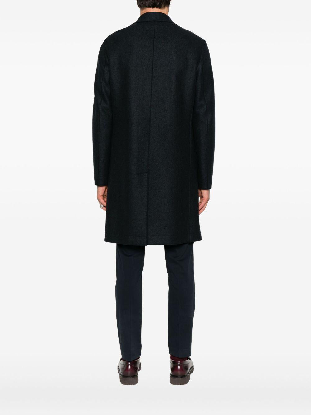 HARRIS WHARF LONDON Cappotto lungo doppiopetto oversize blu navy 