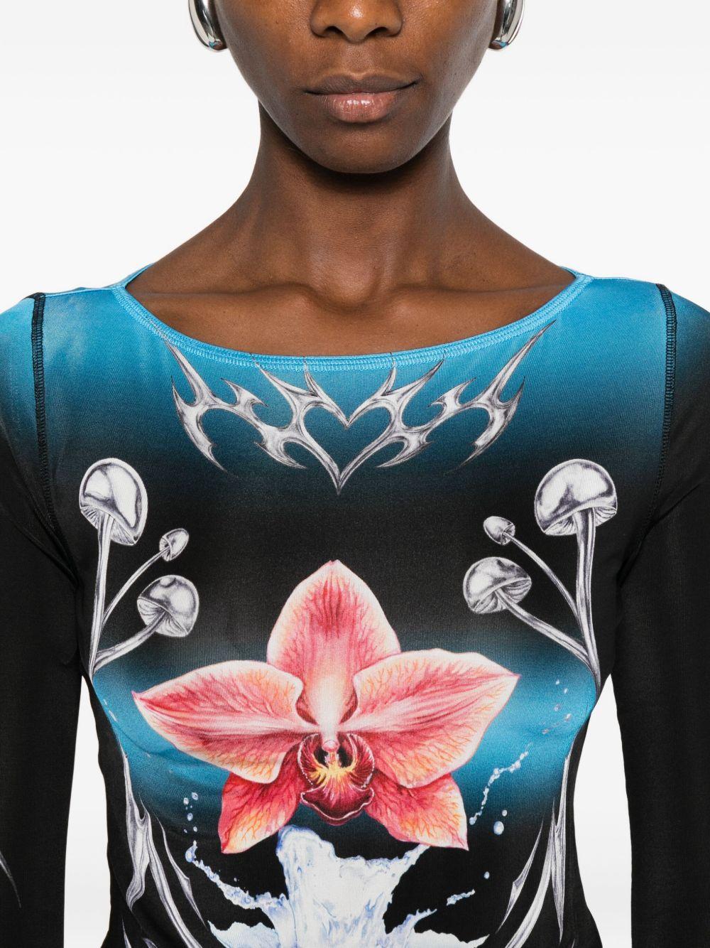 CASABLANCA Maglia girocollo con stampa 