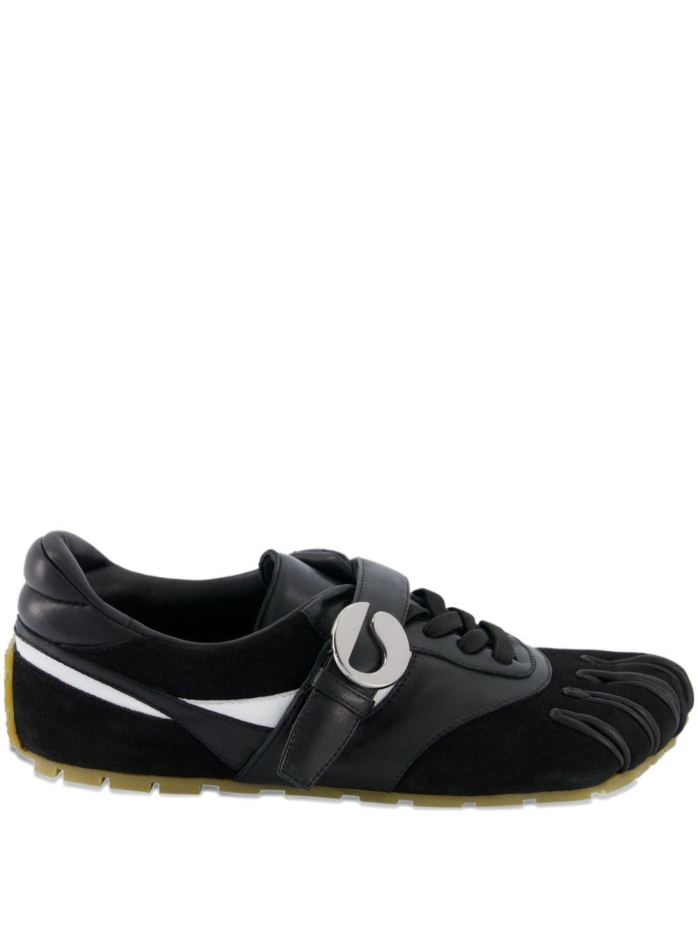 COPERNI Sneakers in pelle nere 5T con fibbia logo argento 