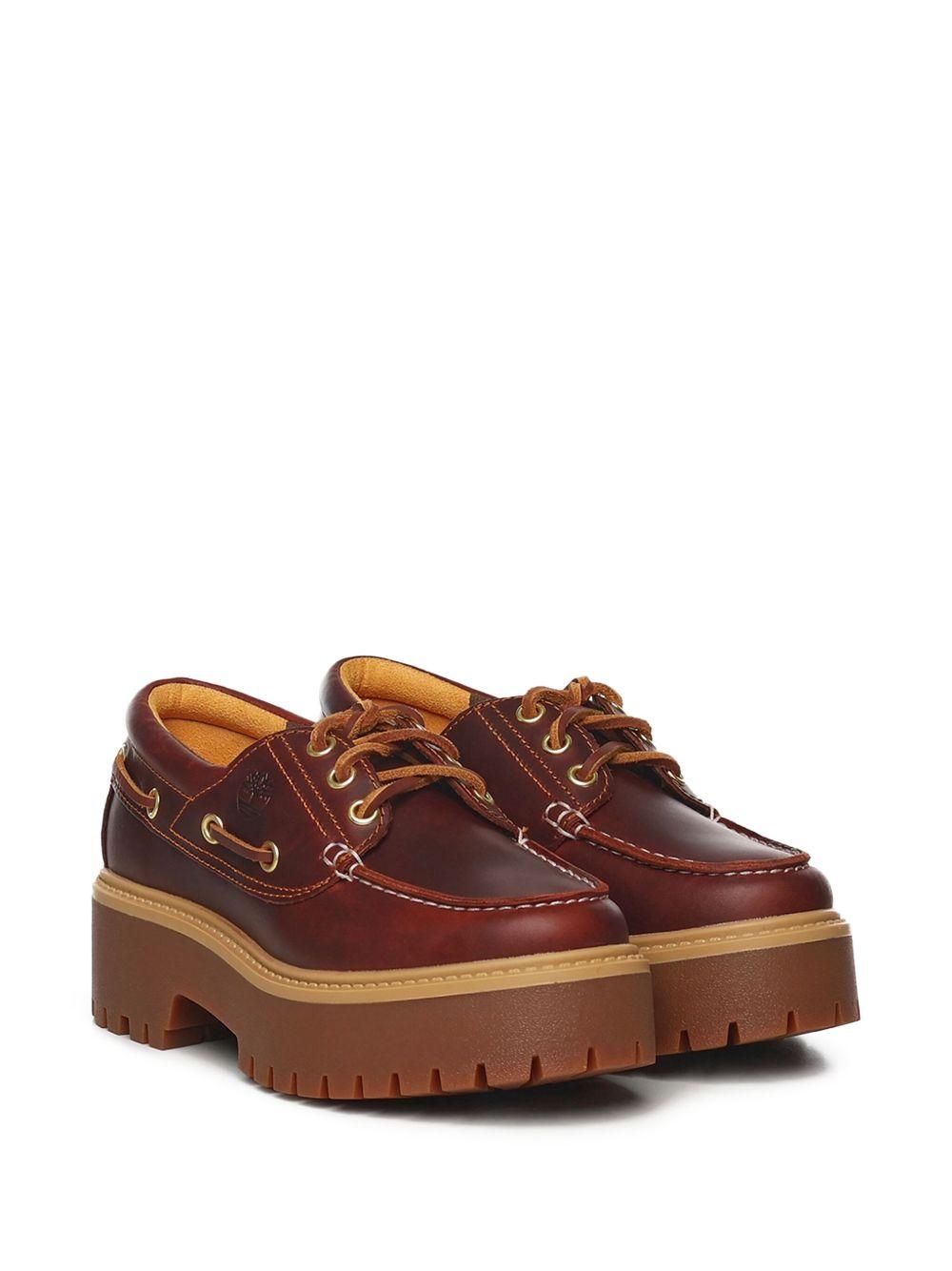 TIMBERLAND Scarpe da barca bordeaux con platform 
