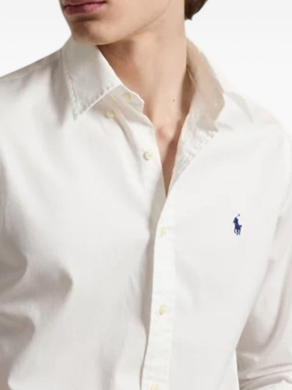 POLO RALPH LAUREN Camicia bianca con logo Polo Pony 