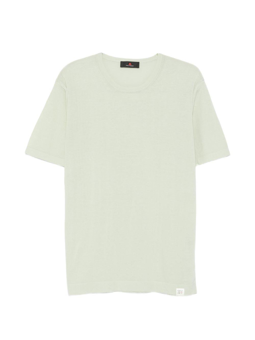 PEUTEREY T-shirt a maniche corte in cotone verde 