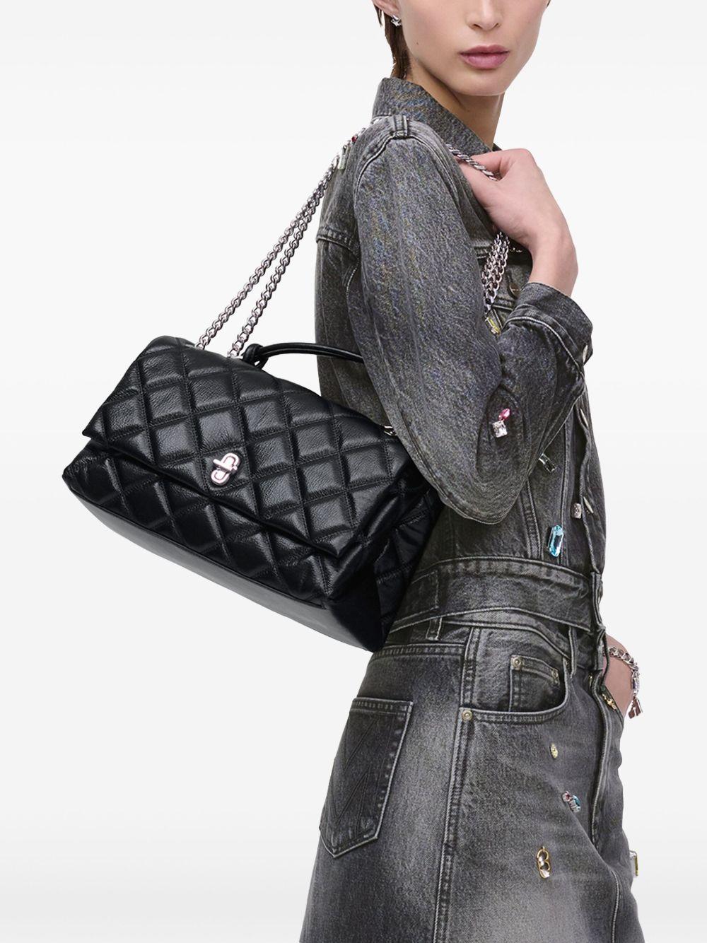 MARC JACOBS Borsa 'The Quilted Dual Convertible Shoulder Bag' nera 