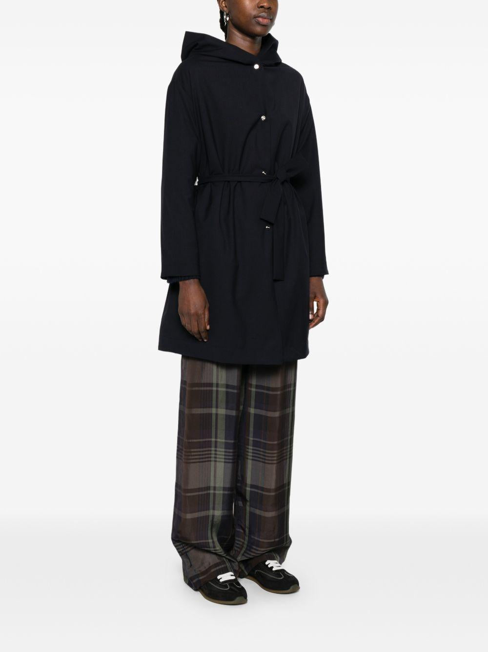 HERNO Soprabito con cappuccio blu navy 