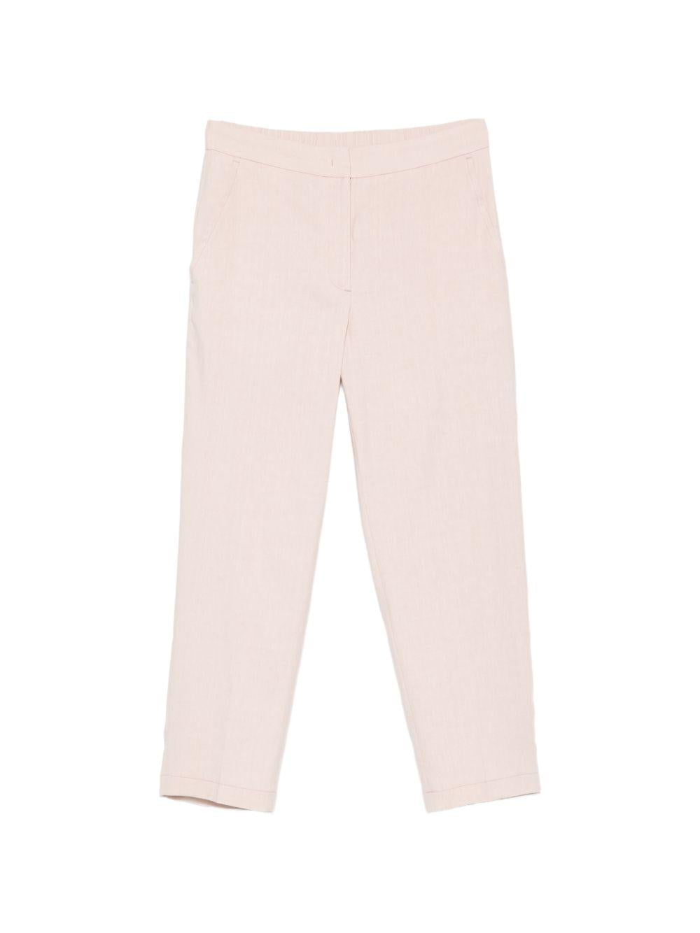 SEVENTY Pantaloni in lino e cotone rosa casual 