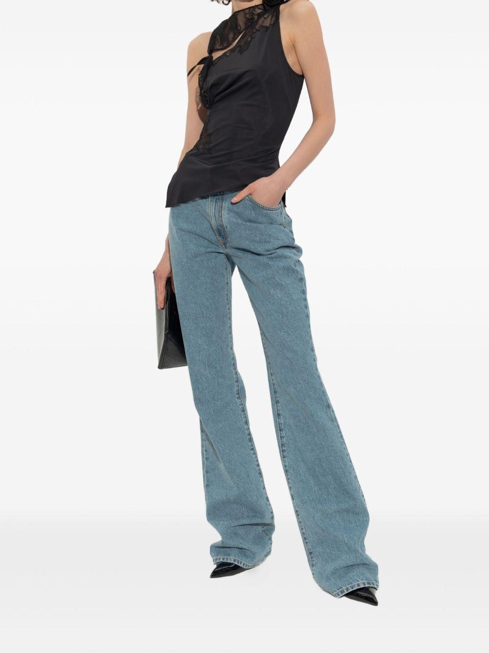 COPERNI Top con nodi e inserti in pizzo 