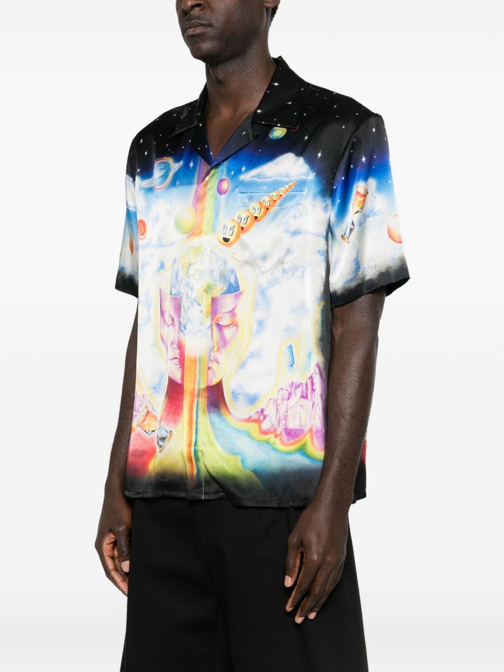 CASABLANCA Camicia con stampa grafica multicolore 