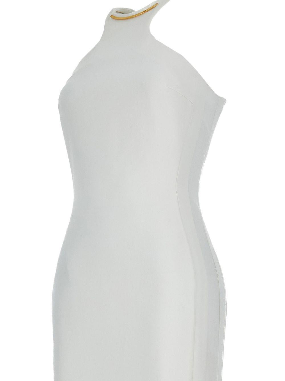 ELISABETTA FRANCHI Abito midi con dettaglio in metallo dorato 