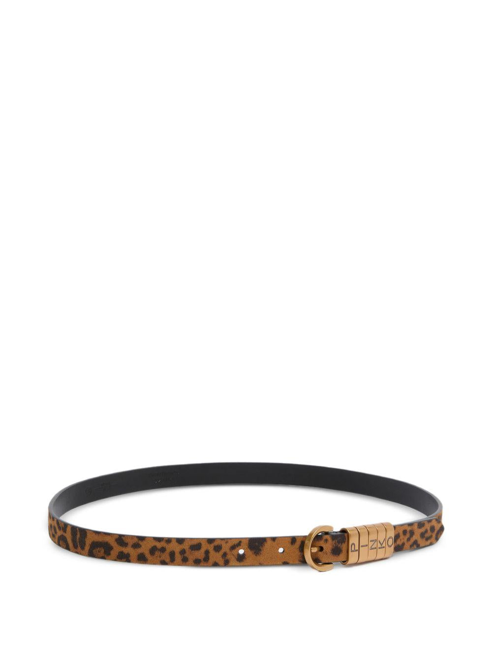 PINKO Cintura Saddle Belt marrone e nera 