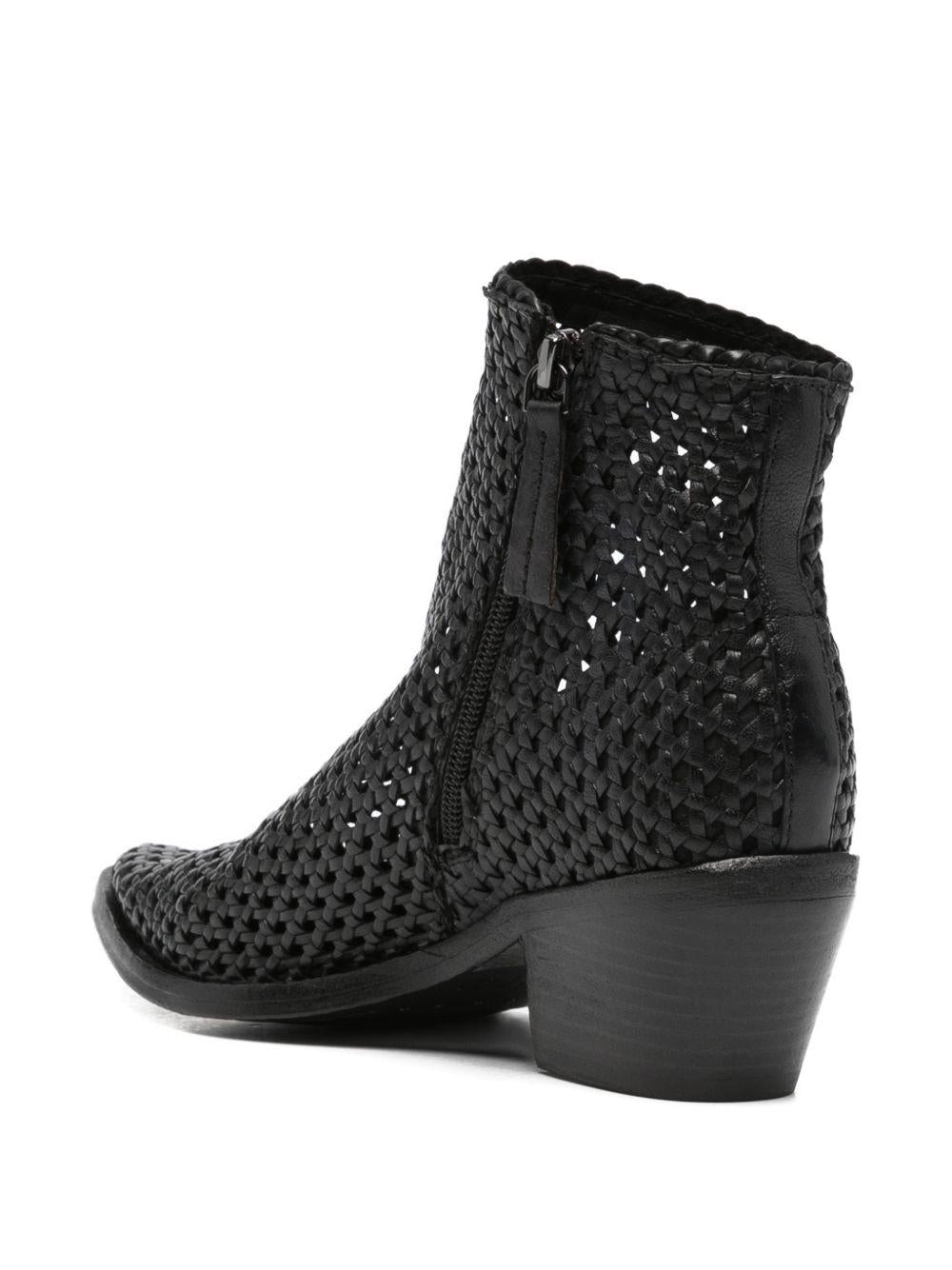 ZOLFO Stivaletti Melody in pelle intrecciata 
