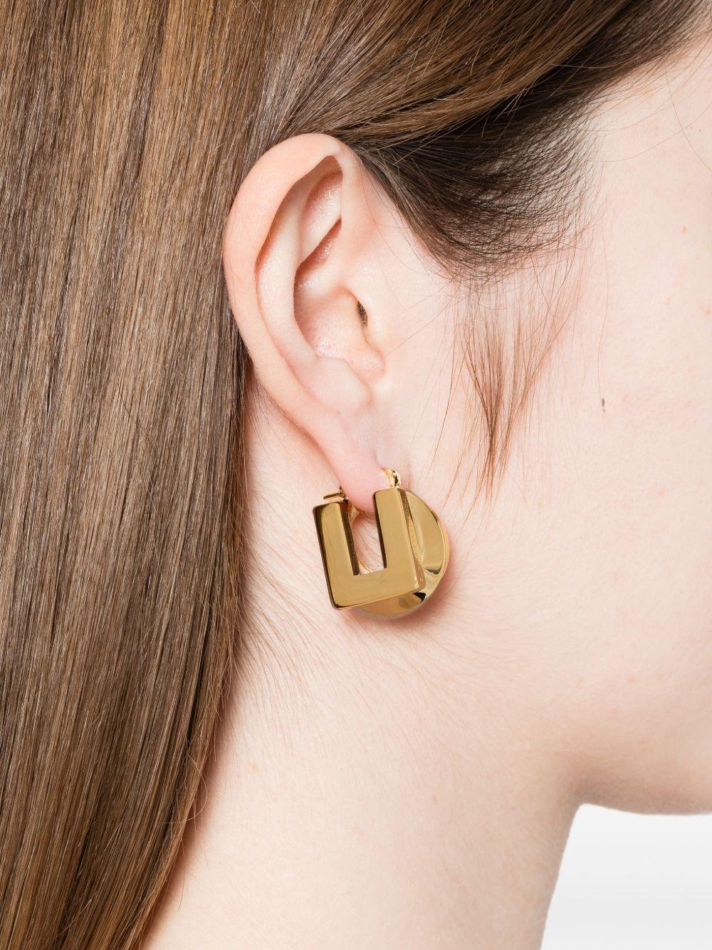 ELISABETTA FRANCHI Orecchini oro con logo 