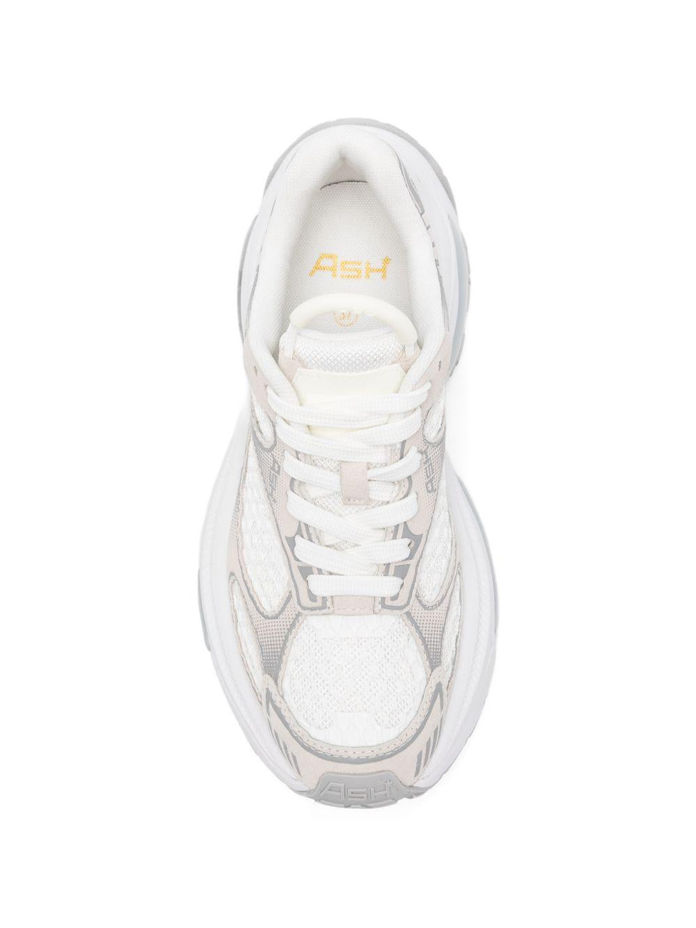 ASH Sneakers Dragon 06 in pelle bianca e argento 