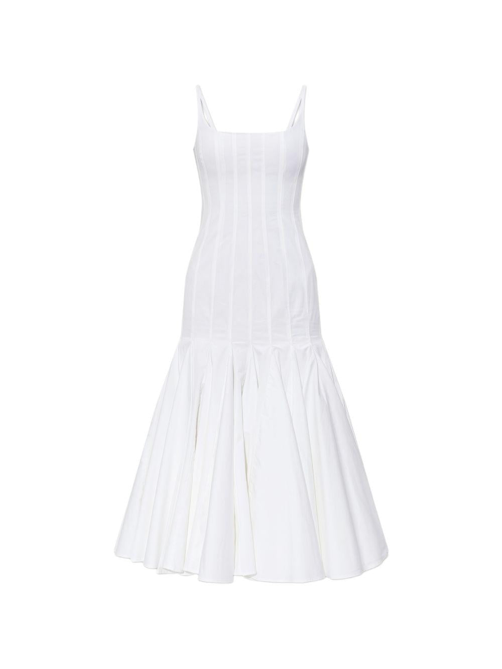 JACQUEMUS Abito midi Agave in cotone bianco 