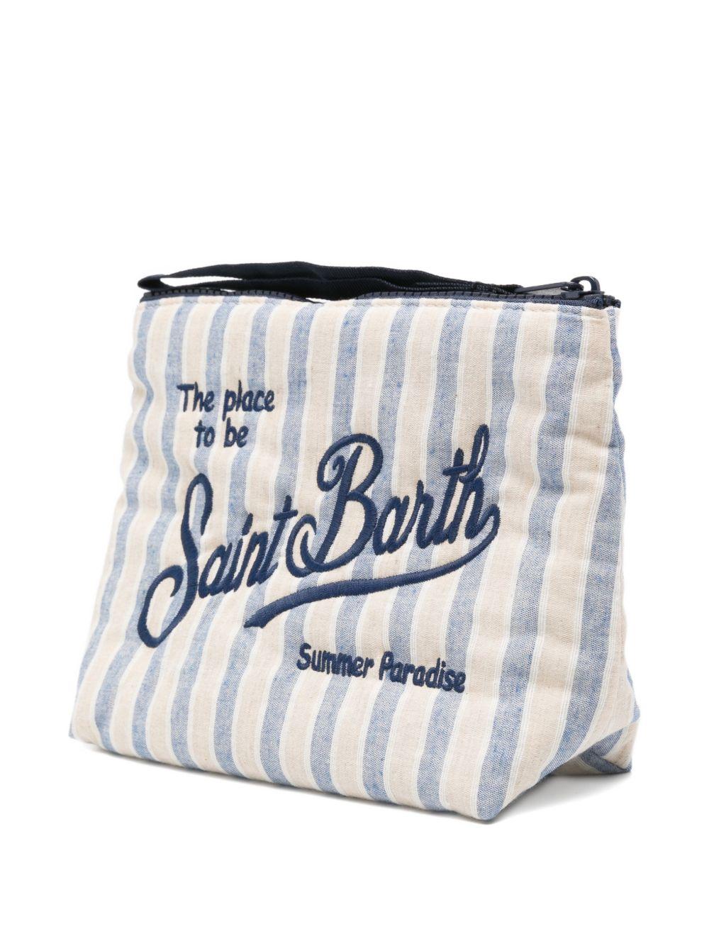 MC2 SAINT BARTH Pochette Aline in cotone a righe 