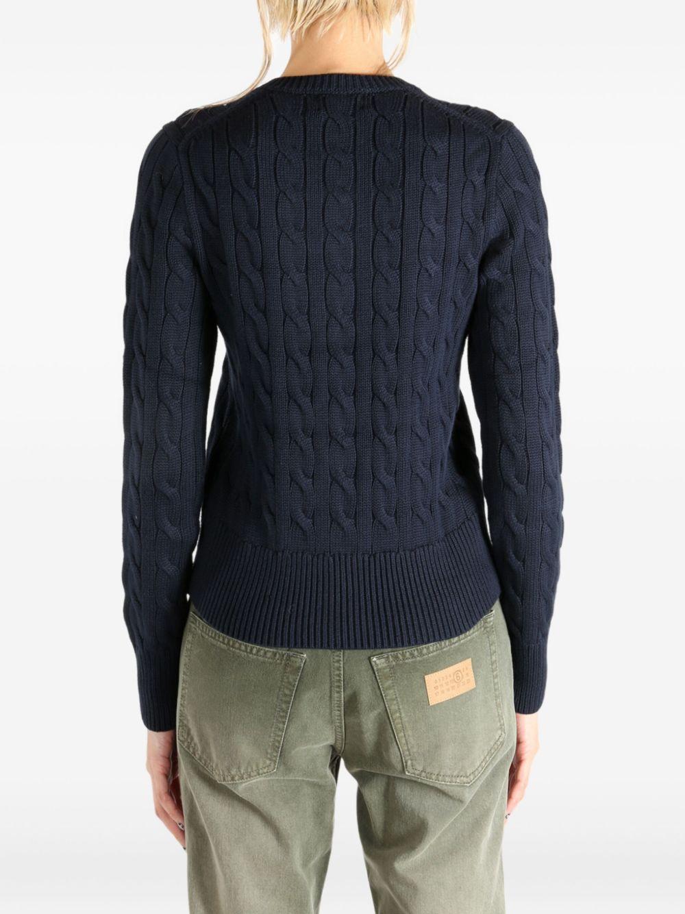 POLO RALPH LAUREN Cardigan blu navy in cotone 