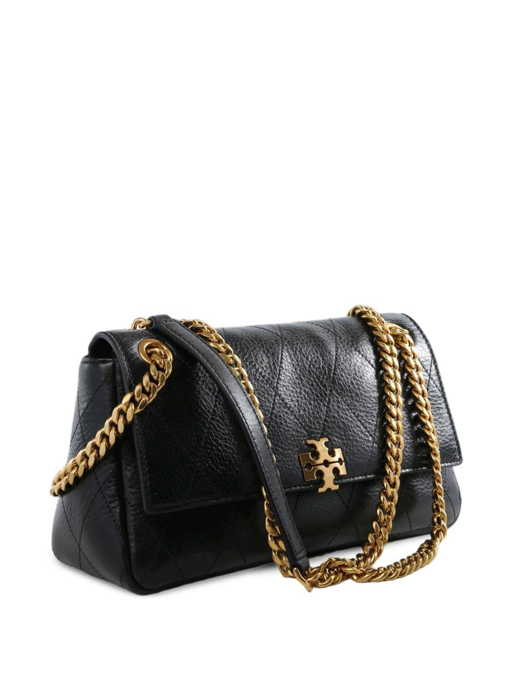 TORY BURCH Borsa a spalla piccola Charlie matelassé in pelle martellata 