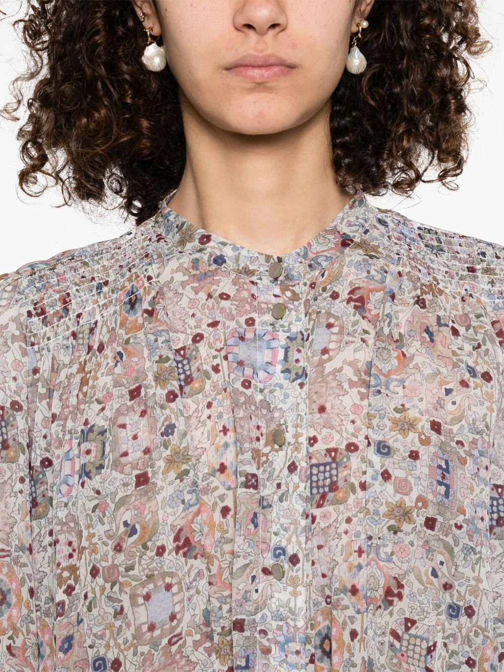 MARANT ETOILE Blusa 'Noeline' con motivo astratto 