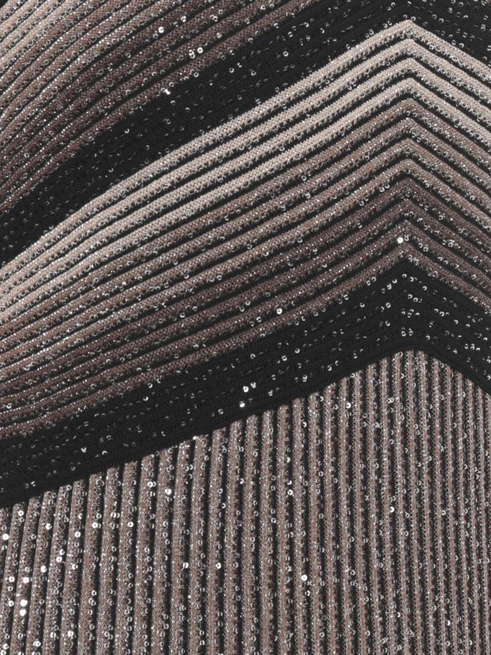 D EXTERIOR Abito lungo grigio con strass 