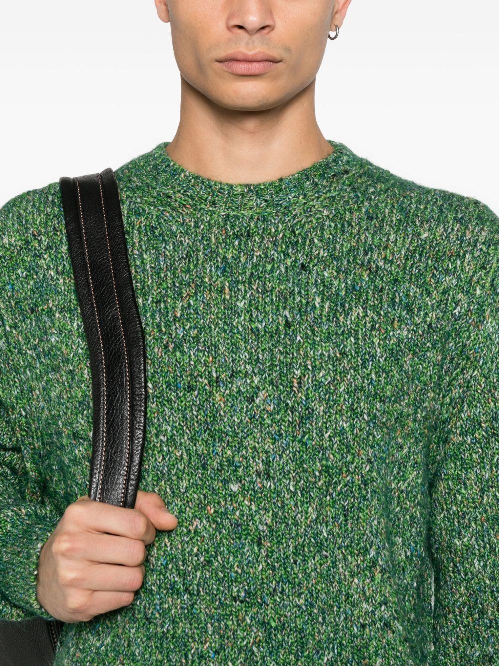 SCAGLIONE Maglione girocollo in lana verde 