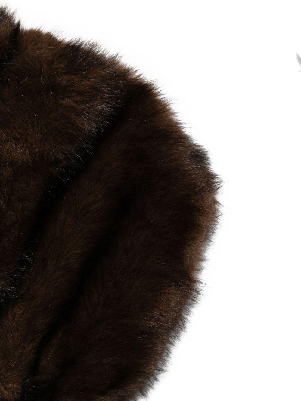 BETTA CORRADI Stola marrone in pelliccia 