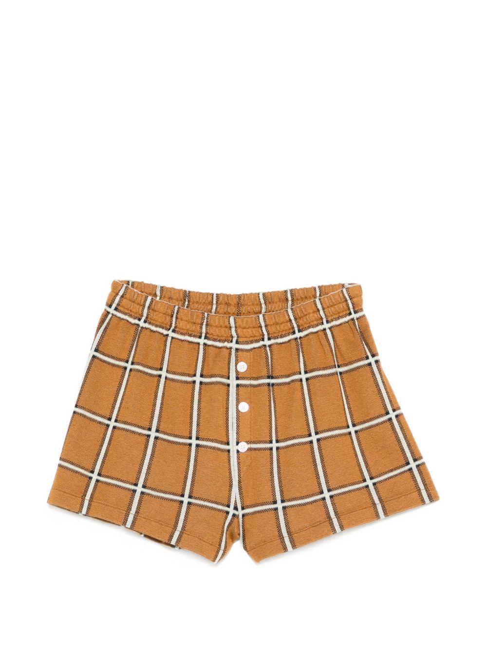 GUEST IN RESIDENCE Shorts in seta misto lino a quadri 