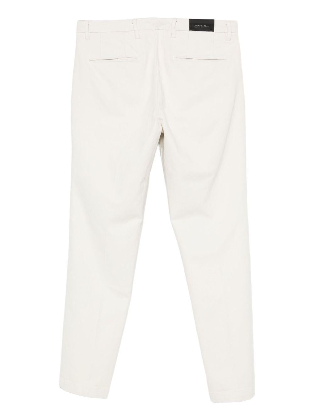 MICHAEL COAL Pantaloni panna con chiusura frontale 