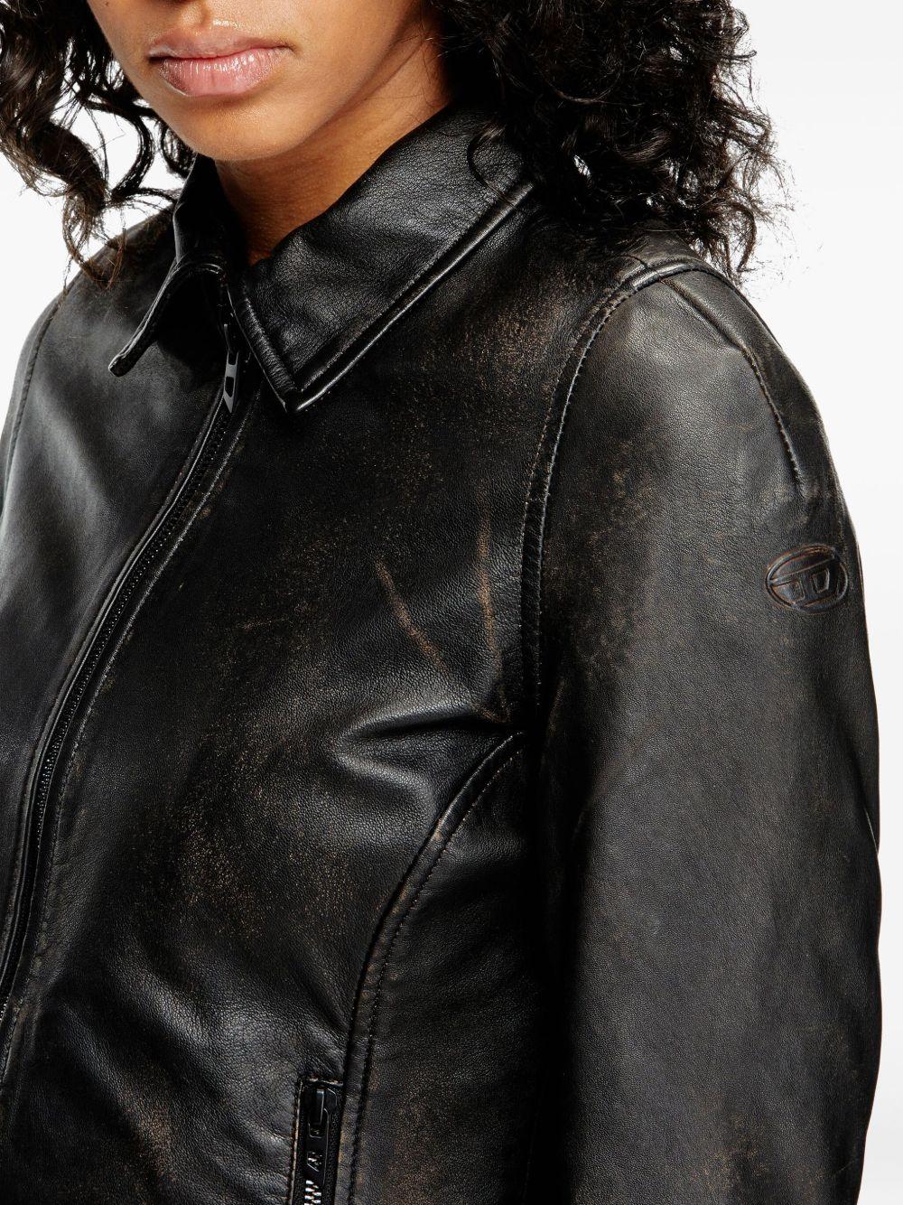 DIESEL Giacca 'L-Egrad' in pelle nera 