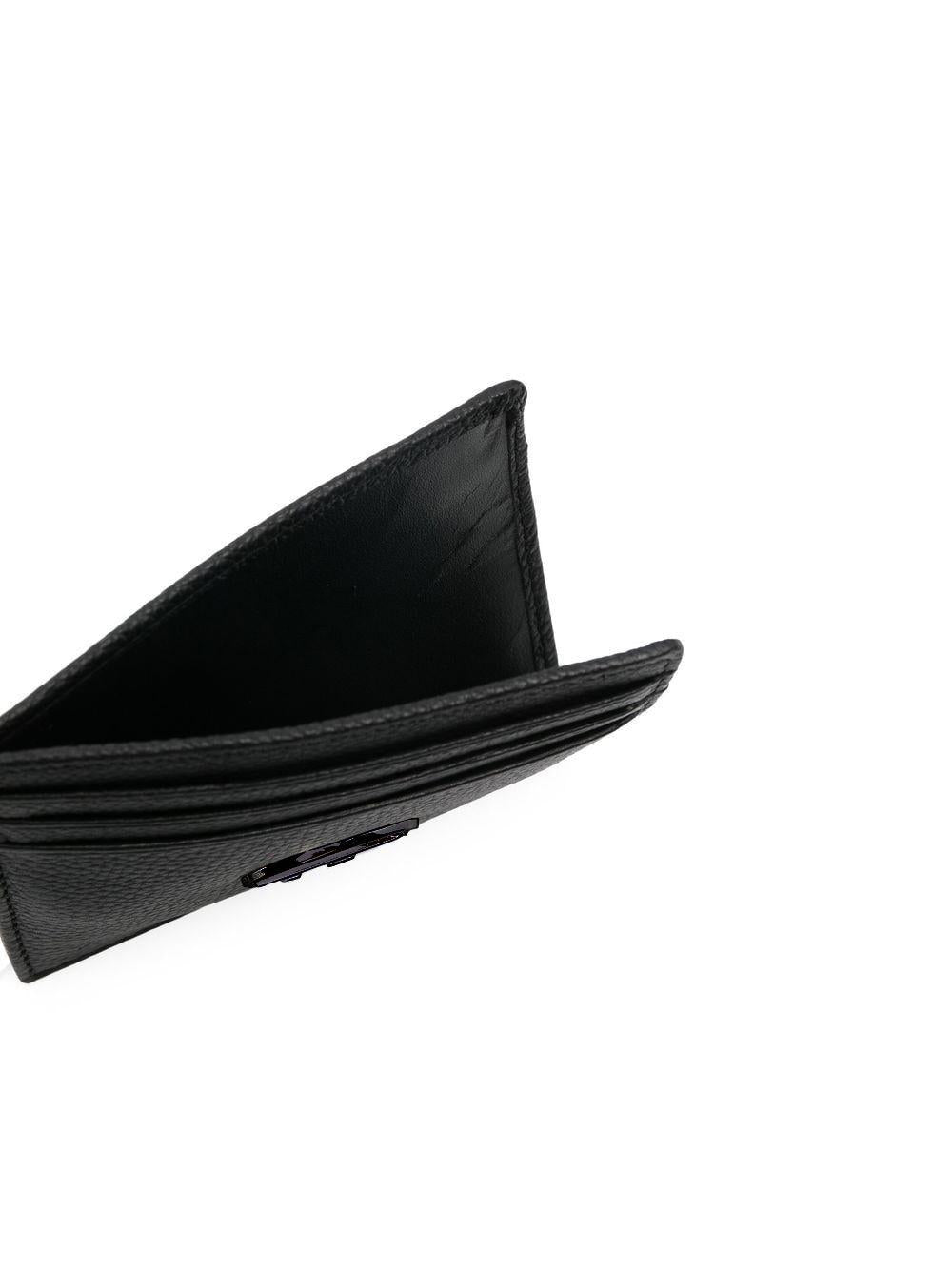 DIESEL Portacarte da uomo in pelle nera 