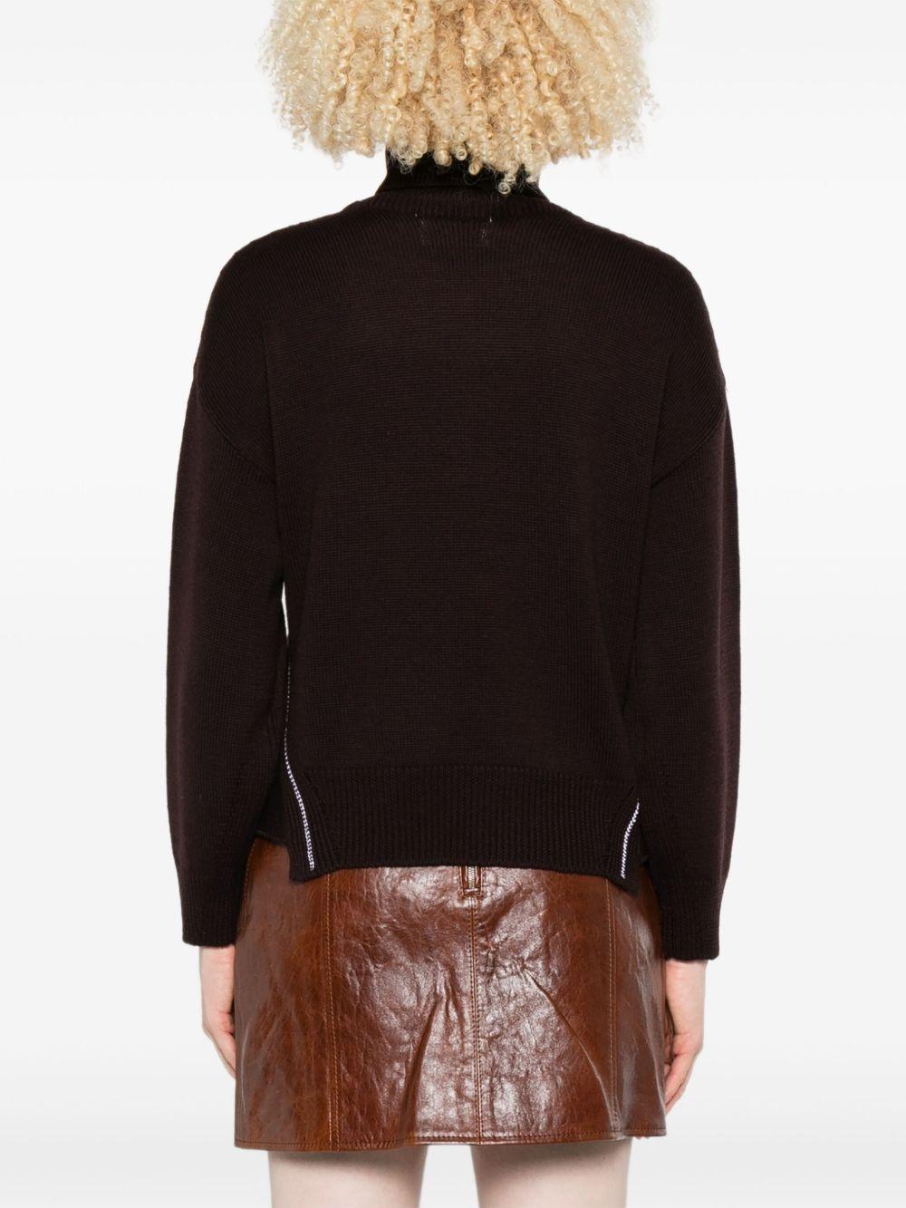 ALPHA STUDIO Maglia a collo alto in lana merino 