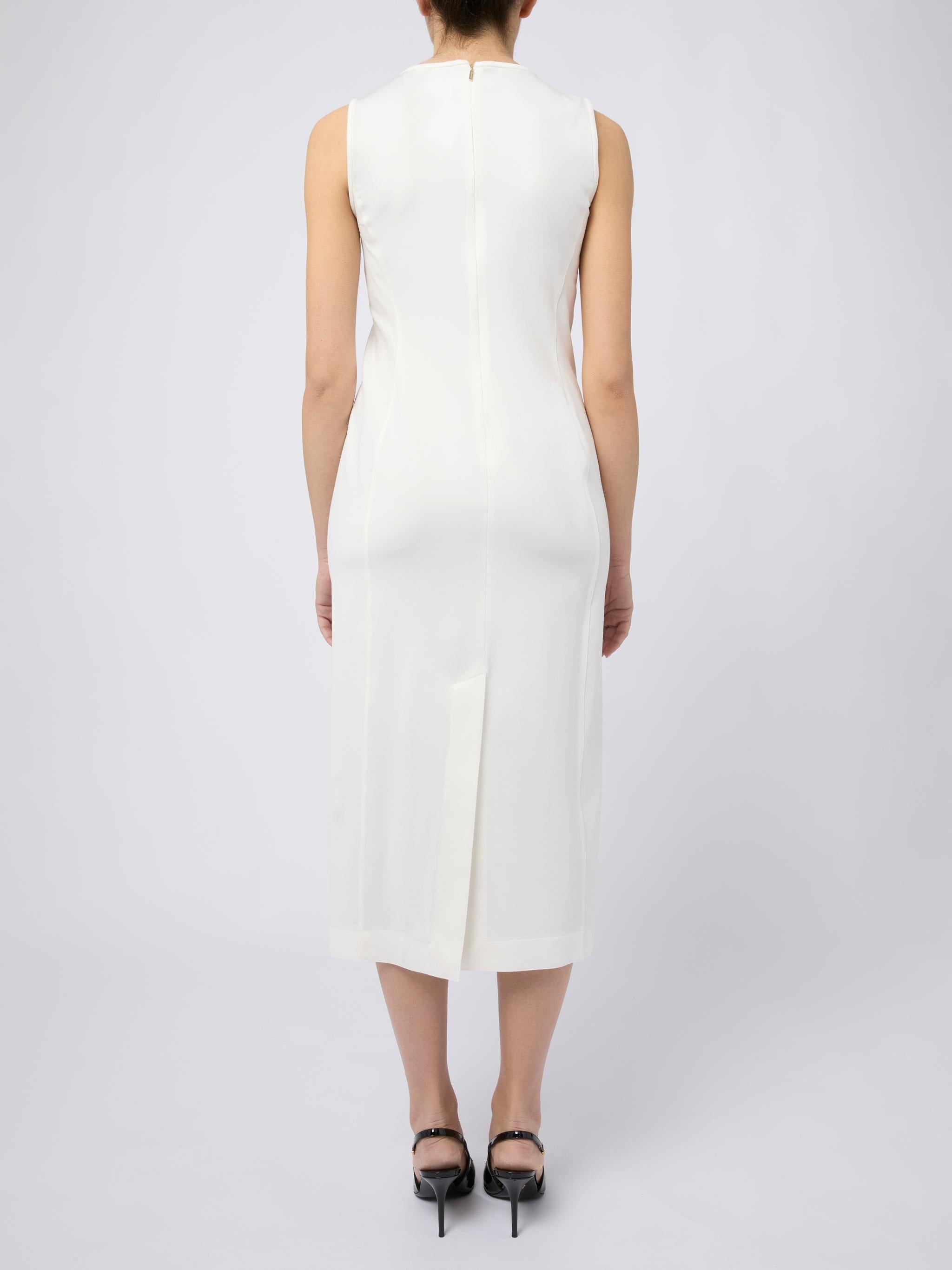 MAX MARA Abito elegante midi con dettagli raffinati bianco 