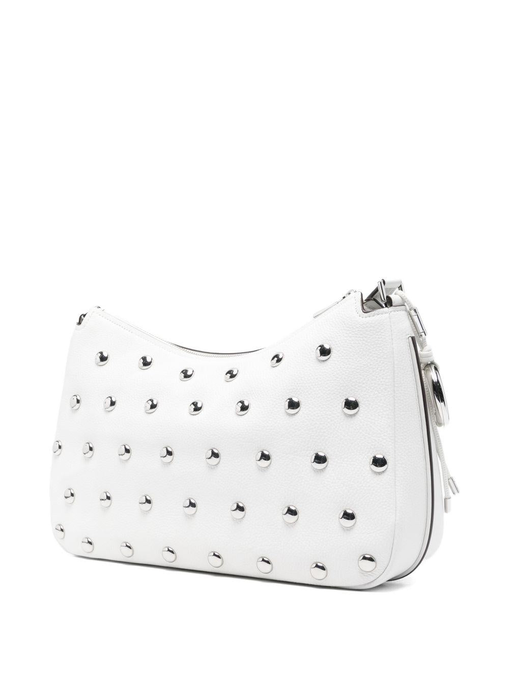 MICHAEL KORS Borsa a spalla bianca con borchie 