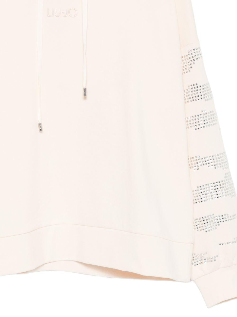 LIUJO Felpa con cappuccio e dettagli argentati 