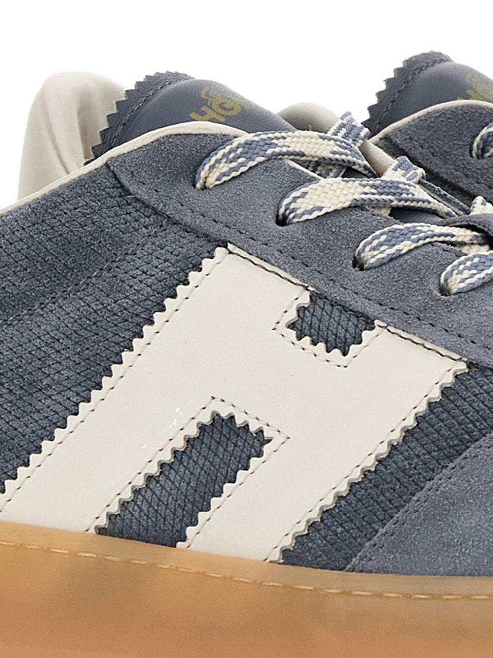HOGAN Sneakers Cool in pelle blu/bianca 