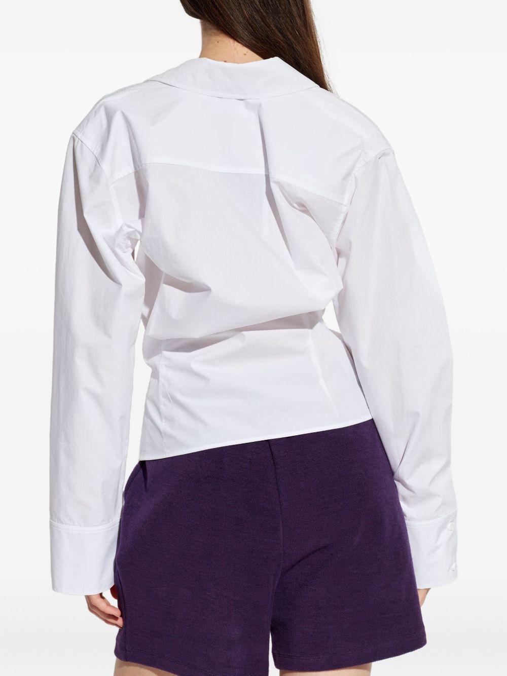 THE ATTICO Camicia asimmetrica in cotone 