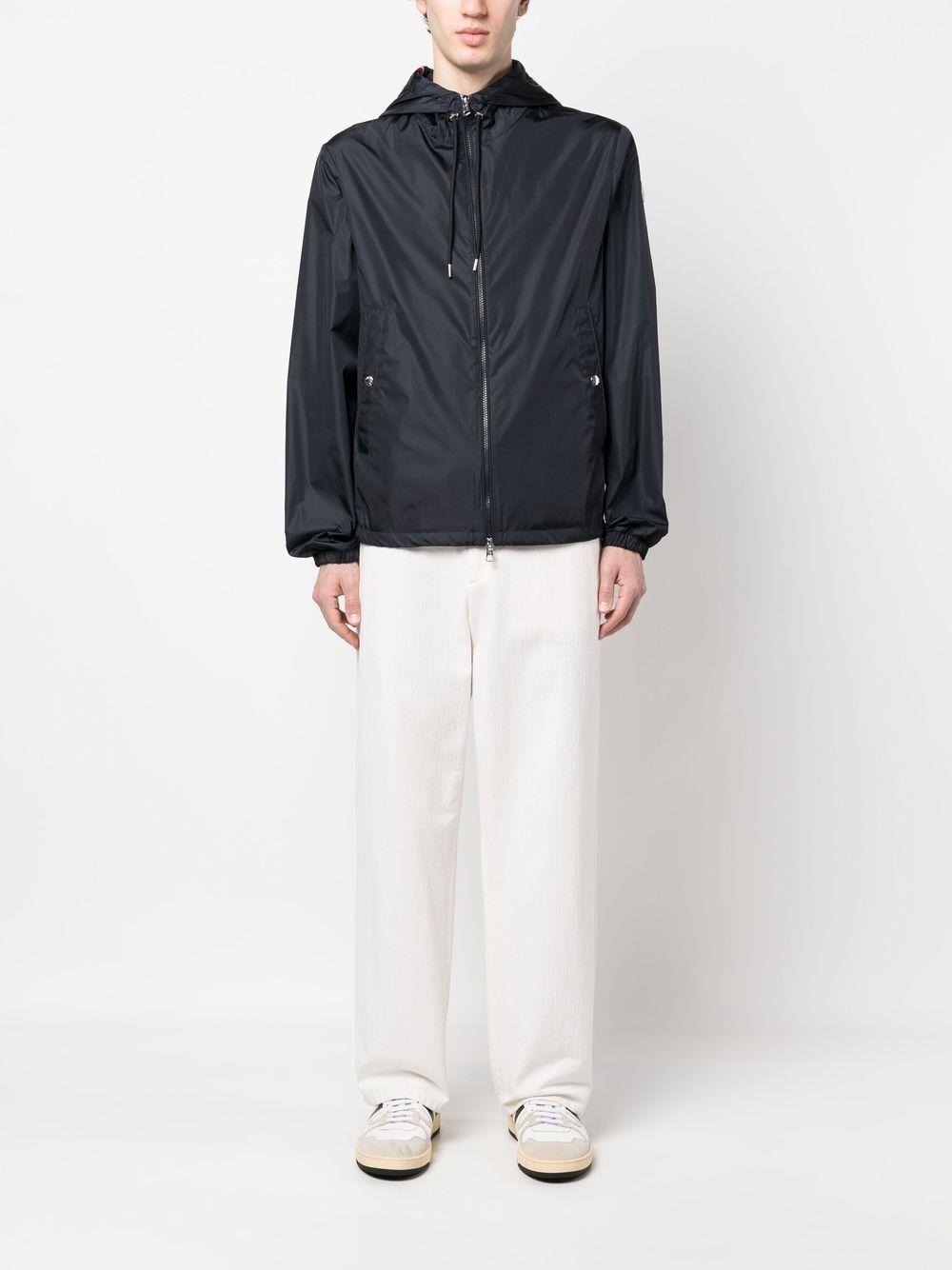 MONCLER Giacca impermeabile con zip e cappuccio 