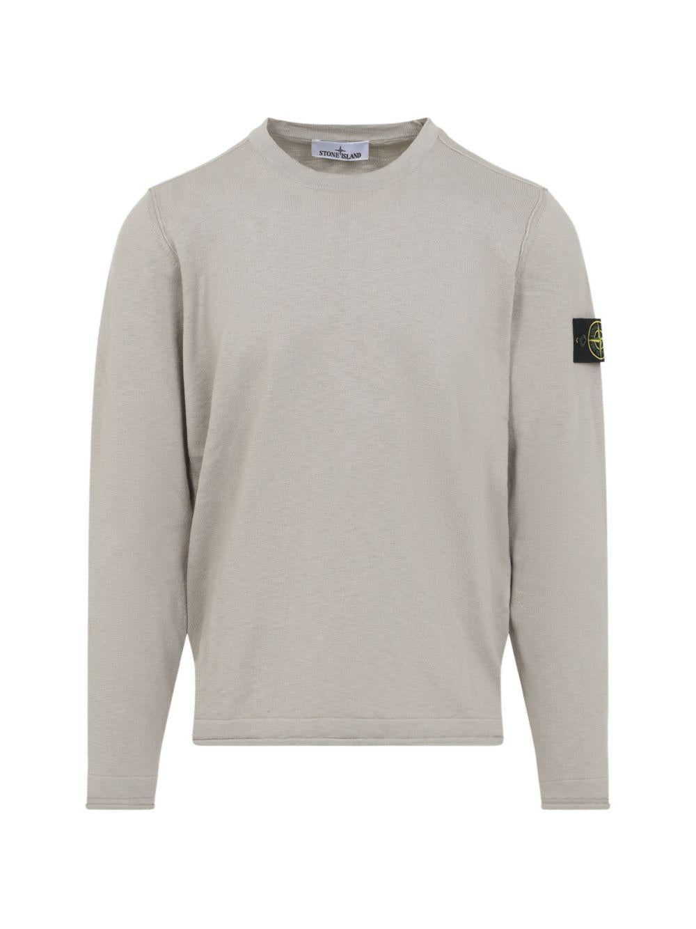 STONE ISLAND Maglia girocollo beige 