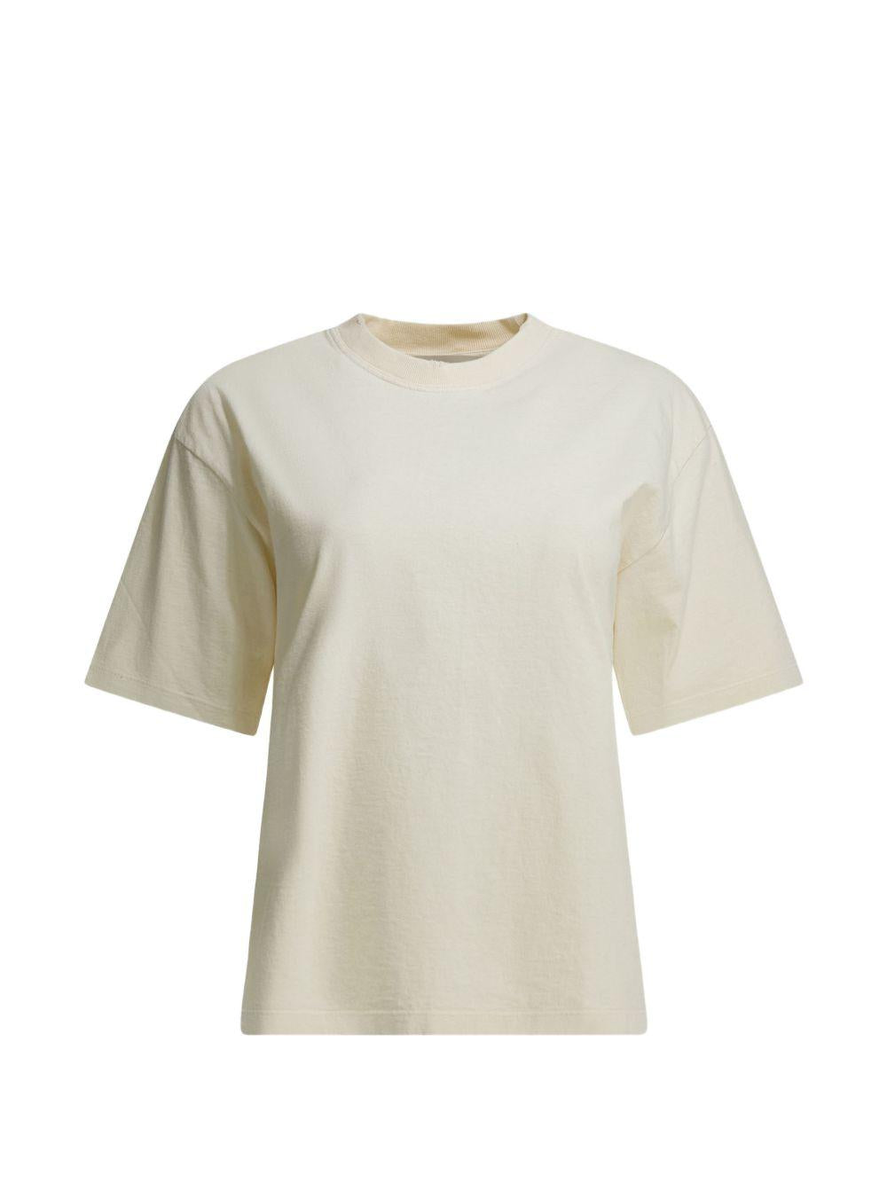 GOLDEN GOOSE T-shirt in cotone bianco con logo sul retro 