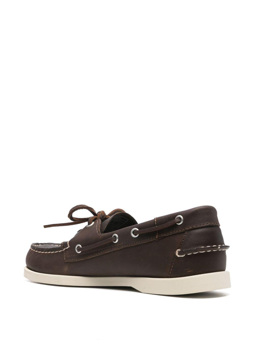 SEBAGO Scarpe da barca Docksides Portland in pelle marrone 