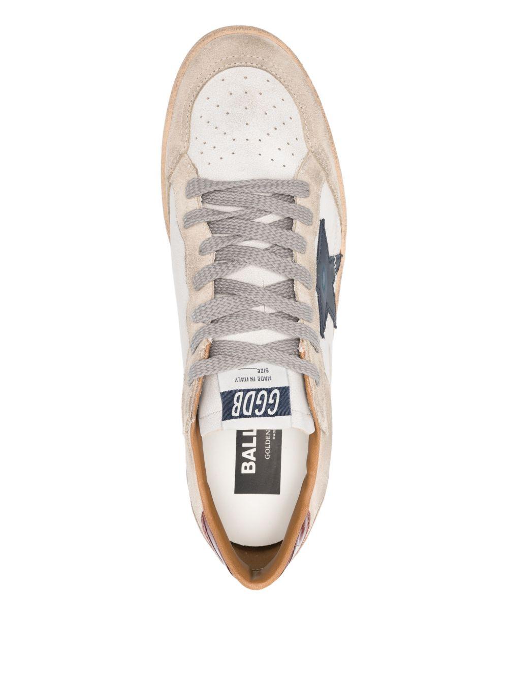 GOLDEN GOOSE Sneakers 'Ball Star' in pelle effetto usato 
