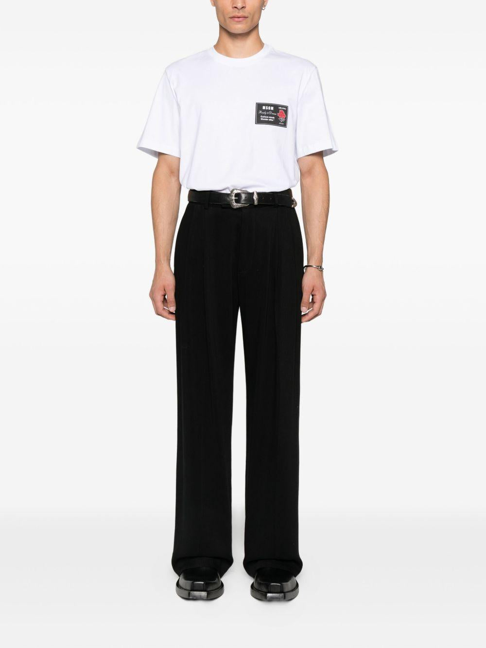 MSGM T-shirt in cotone con logo 