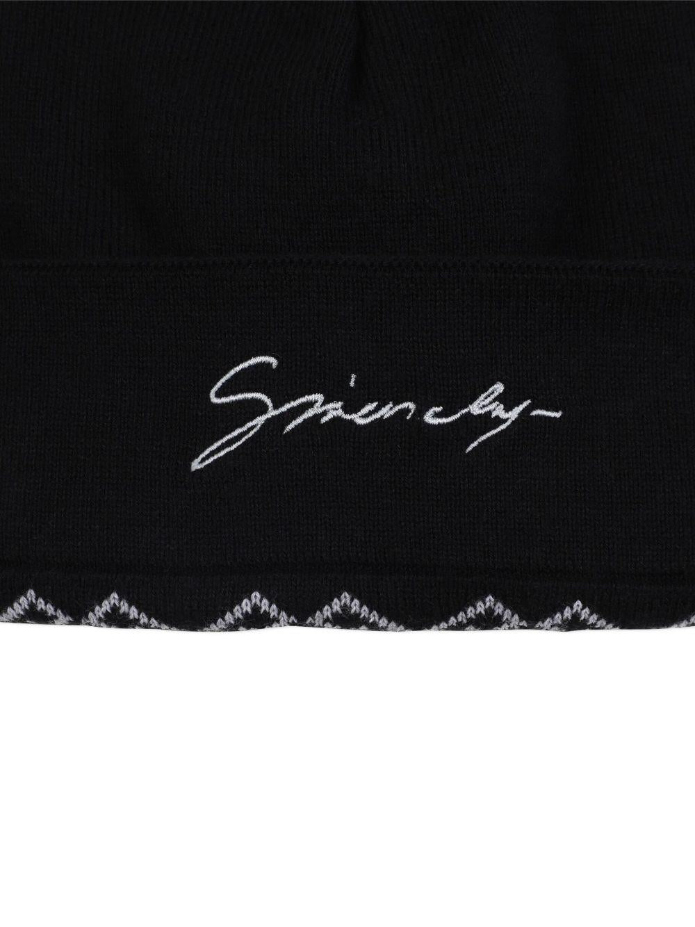 GIVENCHY Berretto nero con logo 